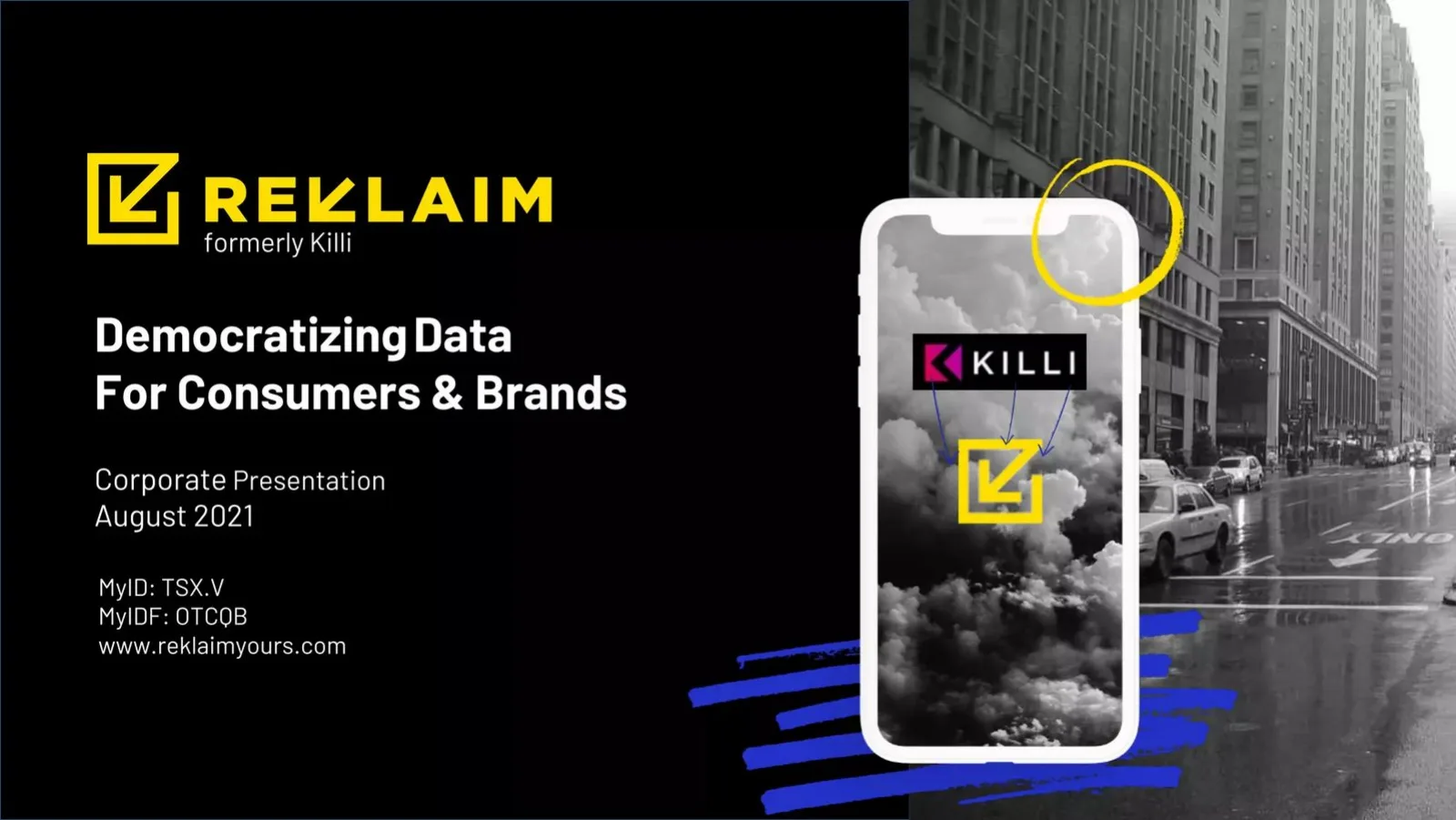 Reklaim pitch deck slide