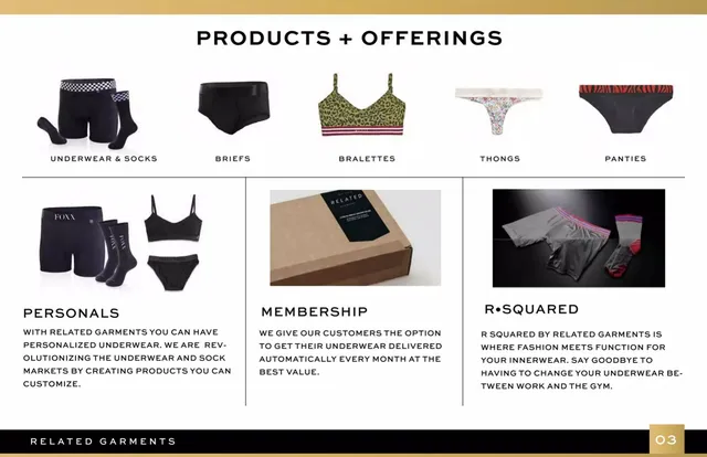 Product / solution slide 3 from Related Garments