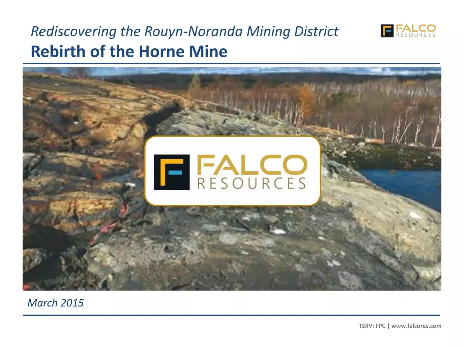 Falco Resources pitch deck slide