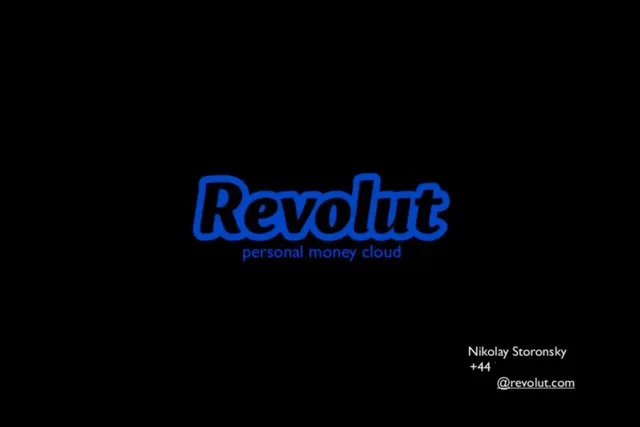 Revolut pitch deck cover