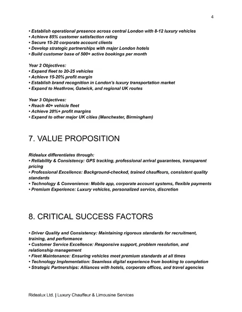 Roadmap slide 4 from Ridealux Ltd.