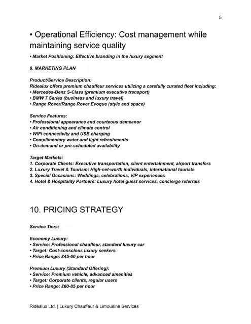 Product / solution slide 5 from Ridealux Ltd.