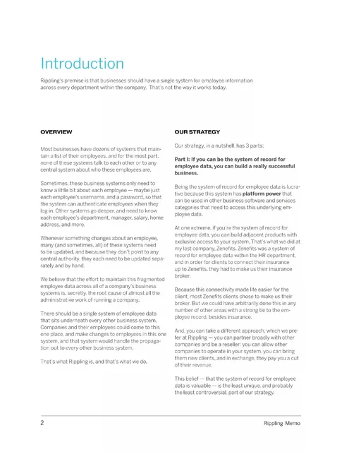 Product / solution slide 2 from Rippling