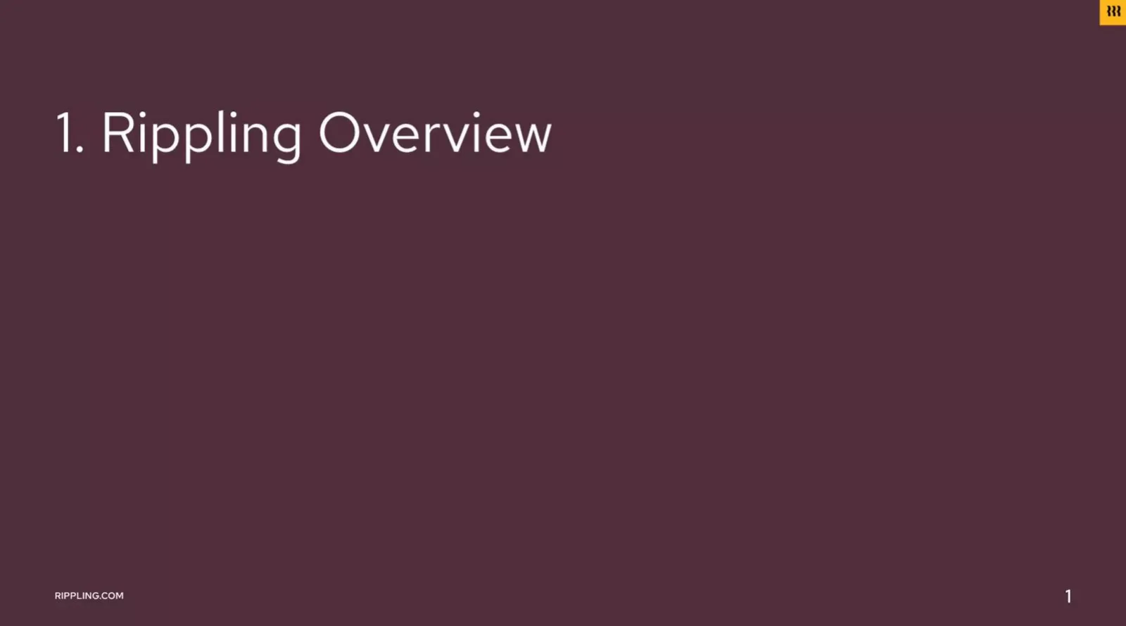 Rippling pitch deck slide