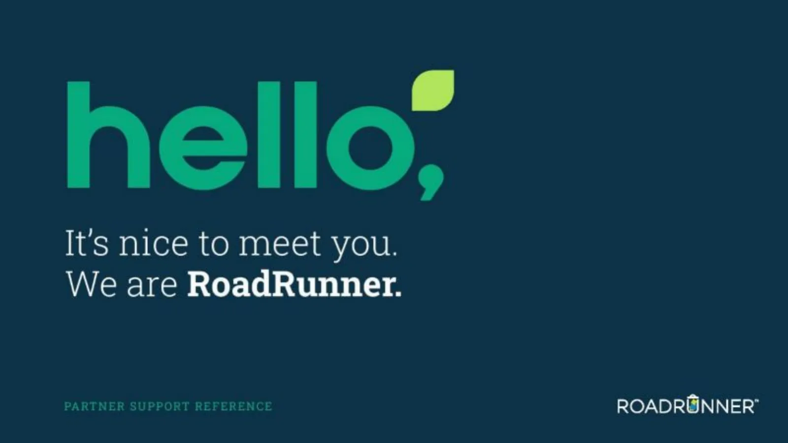 Roadrunner pitch deck slide