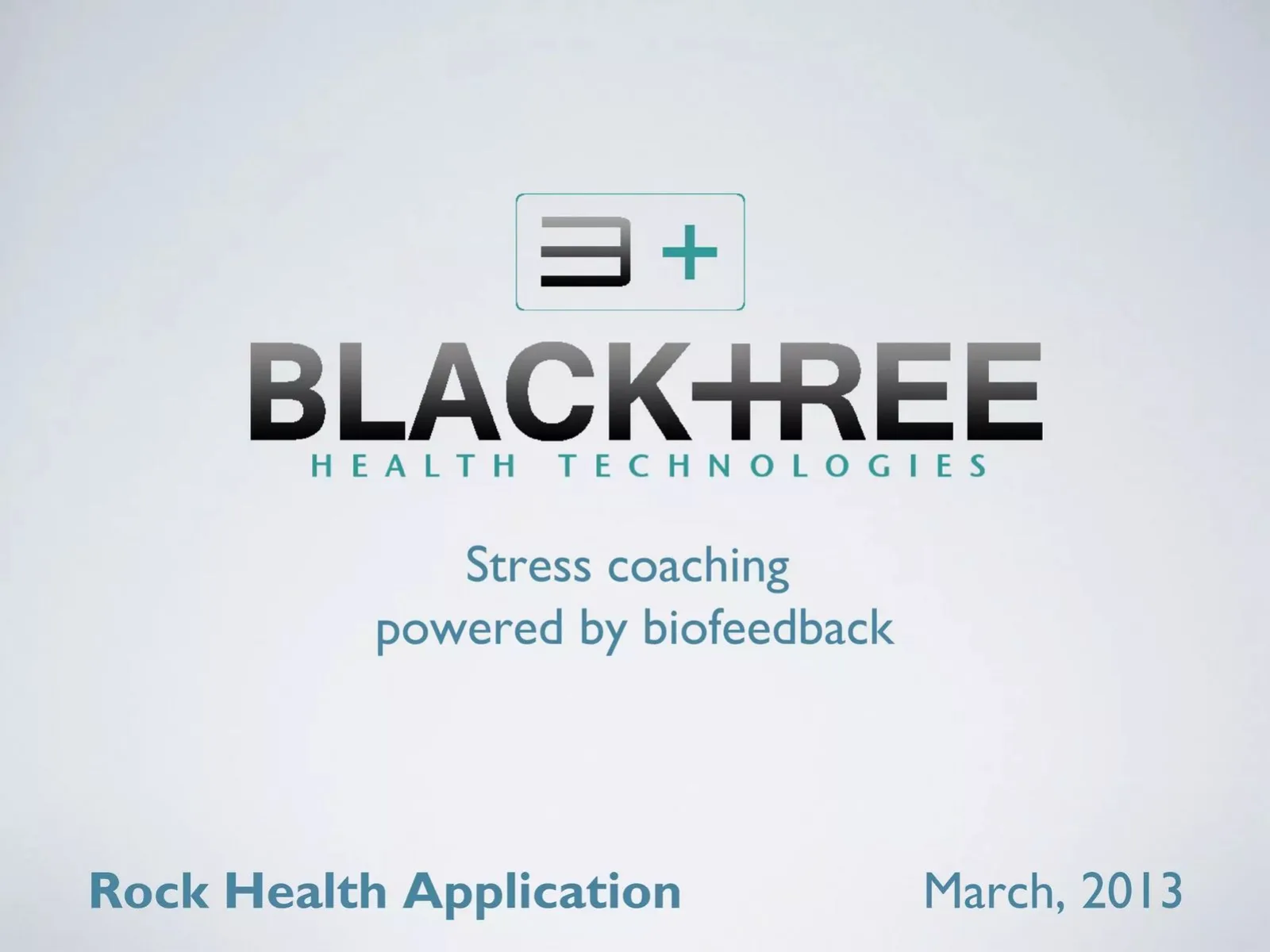 BlackTree Health Technologies pitch deck slide