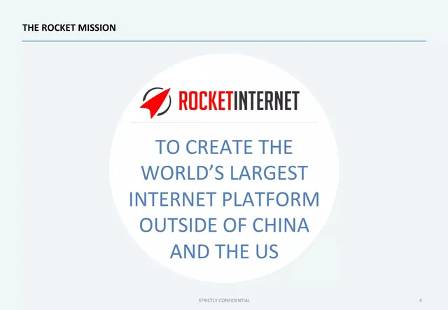 Vision slide 4 from Rocket Internet