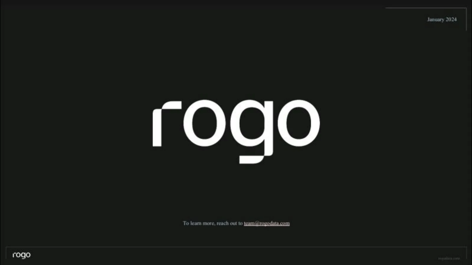 Rogo pitch deck slide