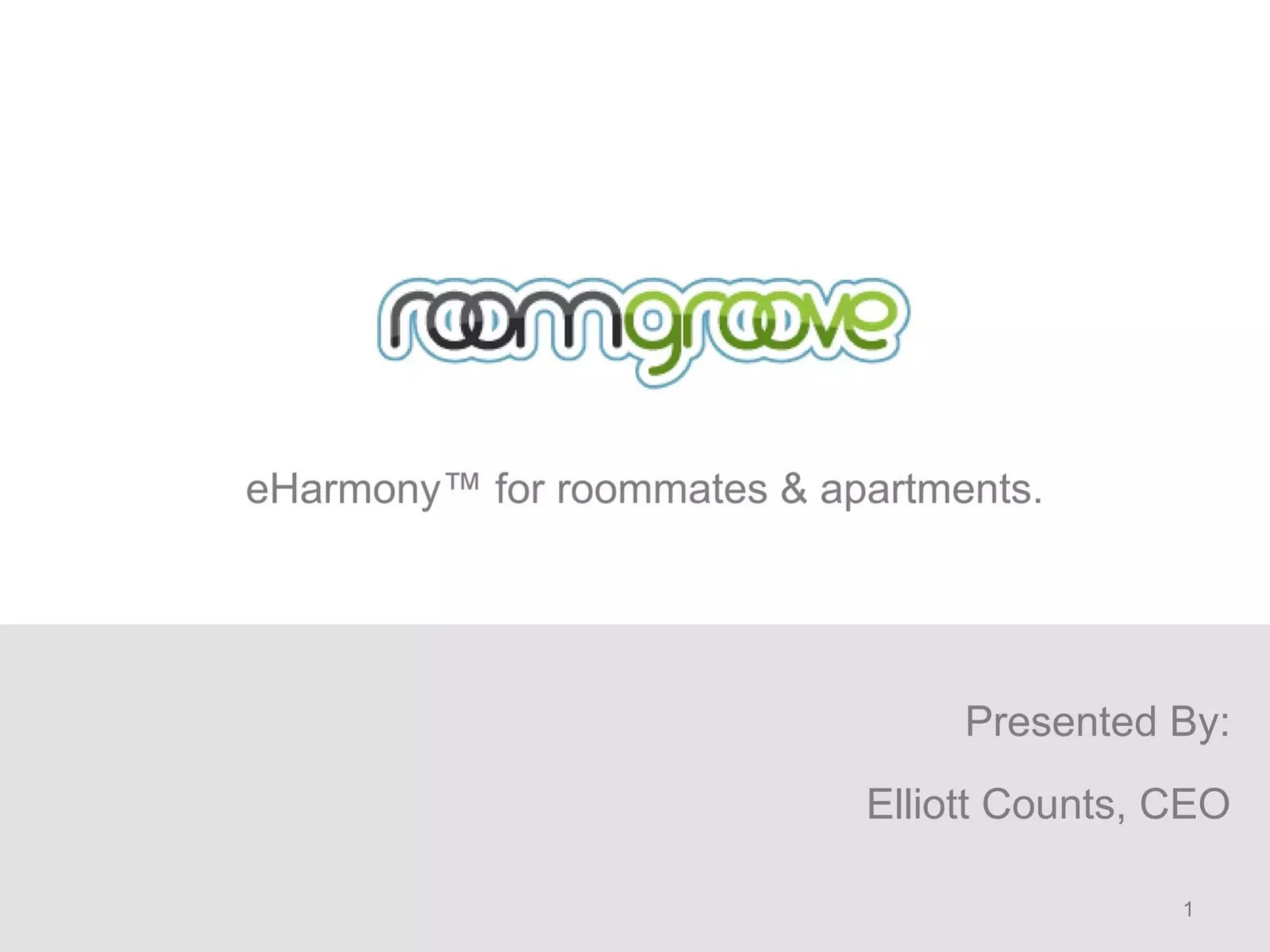 Roomgroove pitch deck slide