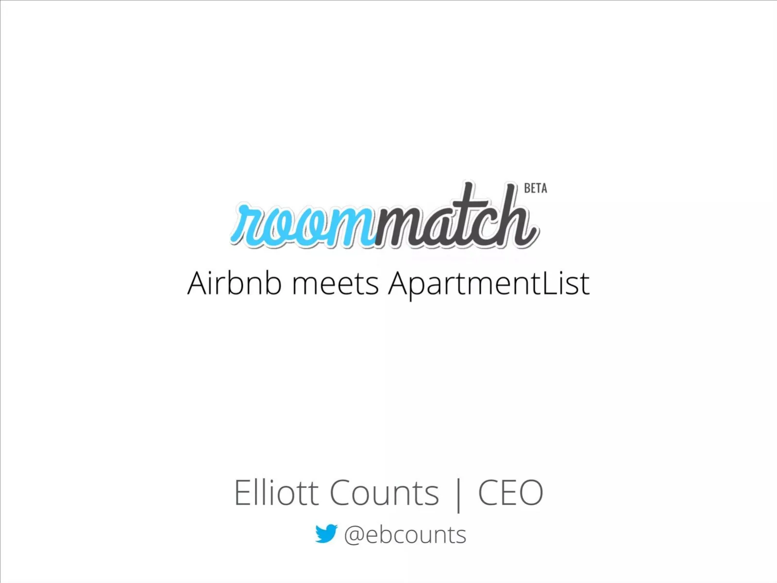 RoomMatch pitch deck slide