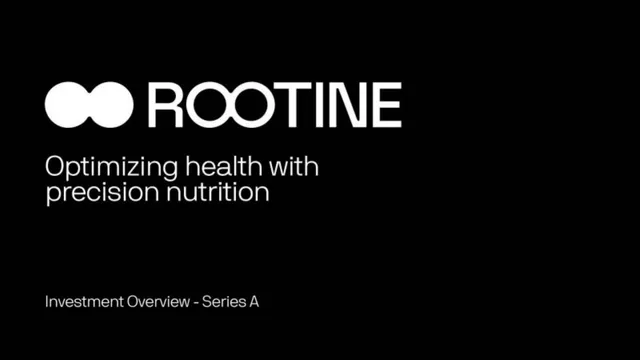 Rootine pitch deck cover