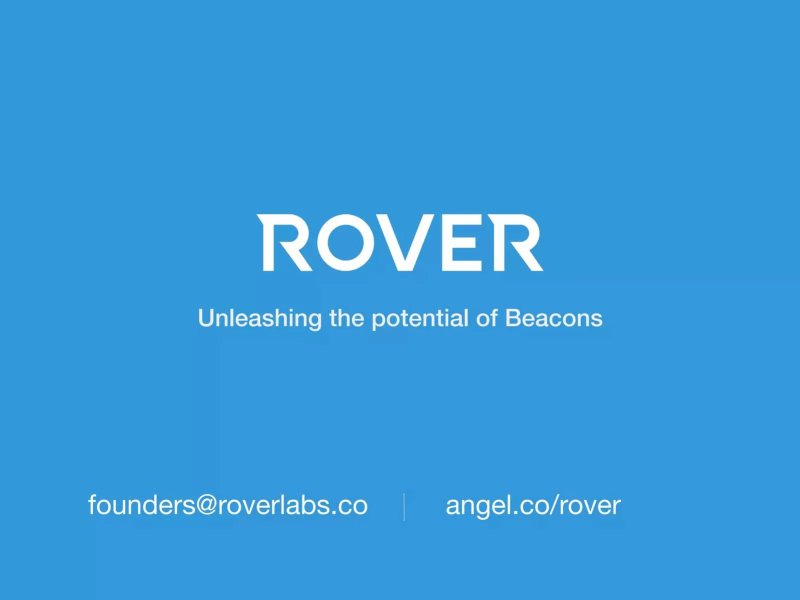 Rover pitch deck slide