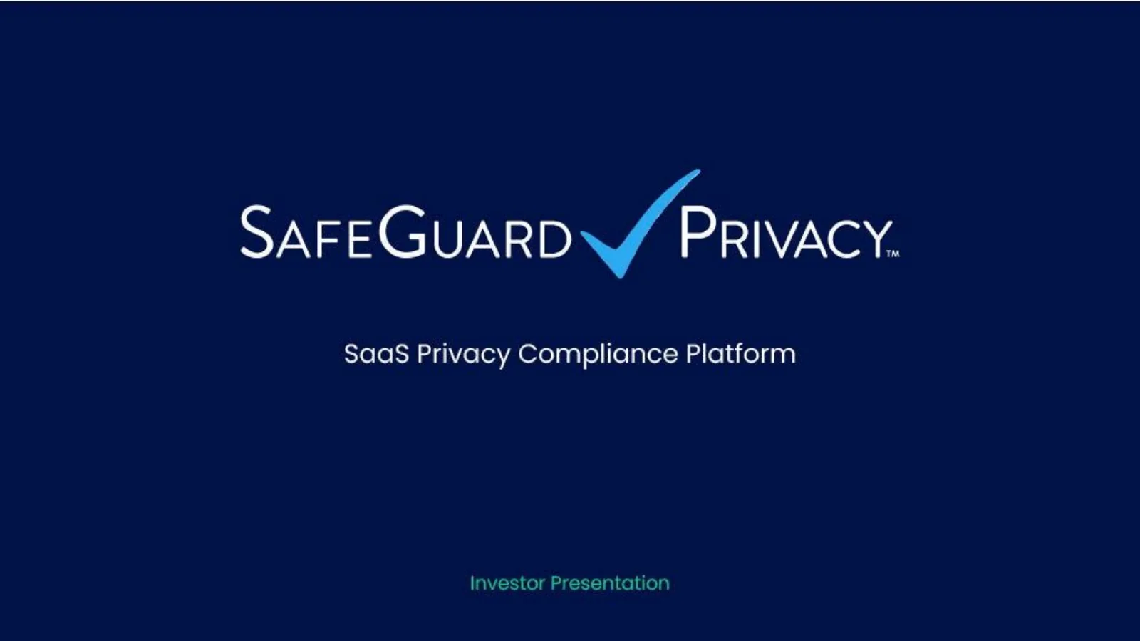 SafeGuard Privacy pitch deck slide