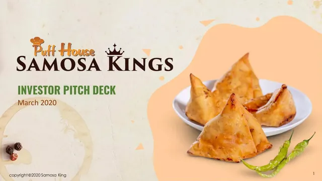 Samosa King (Puff House Samosa Kings) pitch deck cover