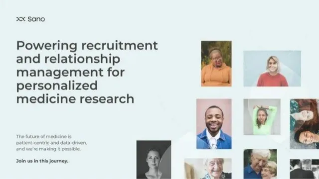 Sano Genetics pitch deck cover