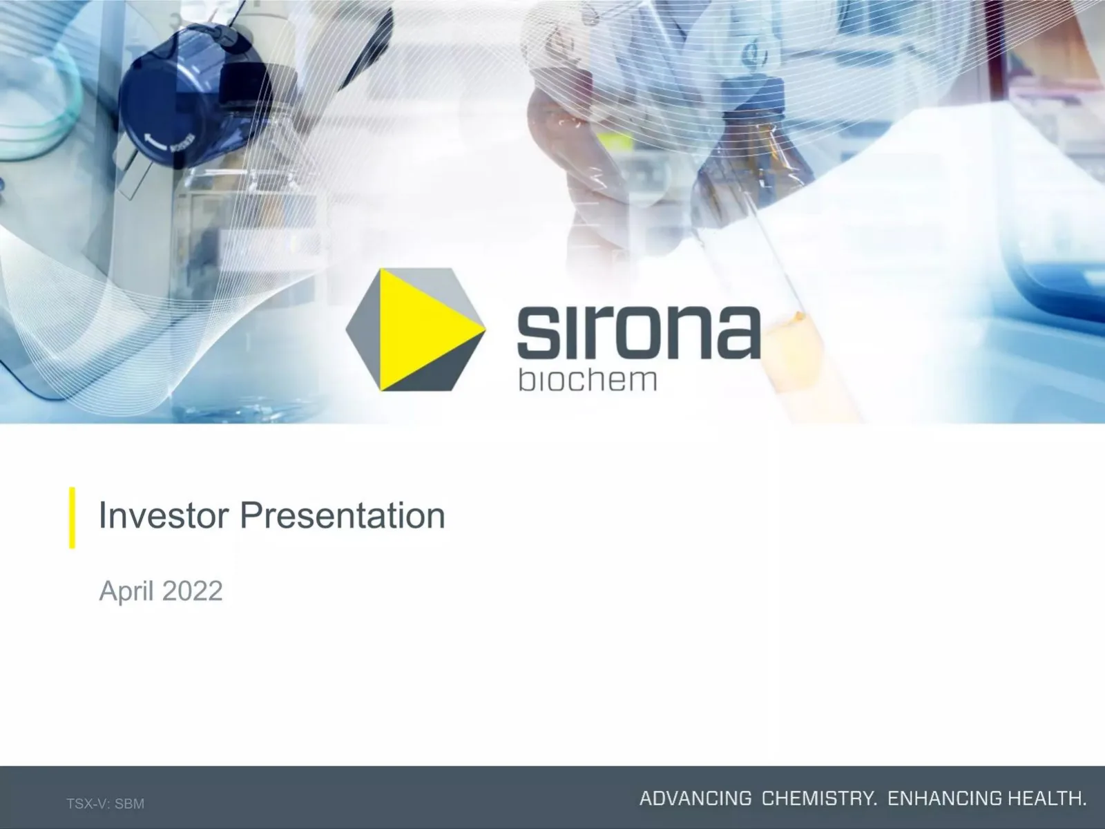 Sirona Biochem pitch deck slide