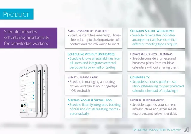 Product / solution slide 4 from Scedule