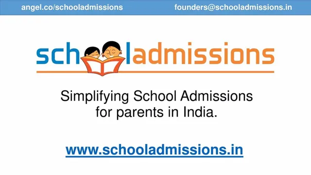 SchoolAdmissions pitch deck cover