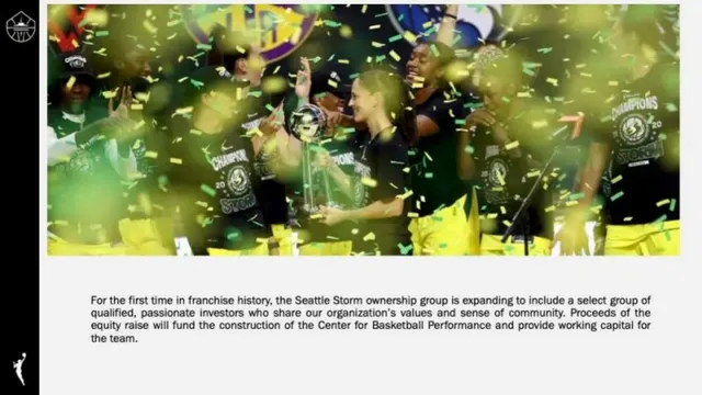 Ask & use of funds slide 2 from Seattle Storm