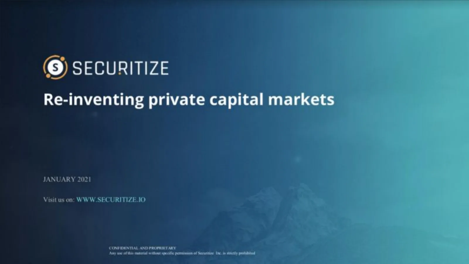 Securitize pitch deck slide
