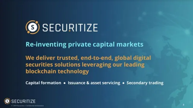 Product / solution slide 2 from Securitize