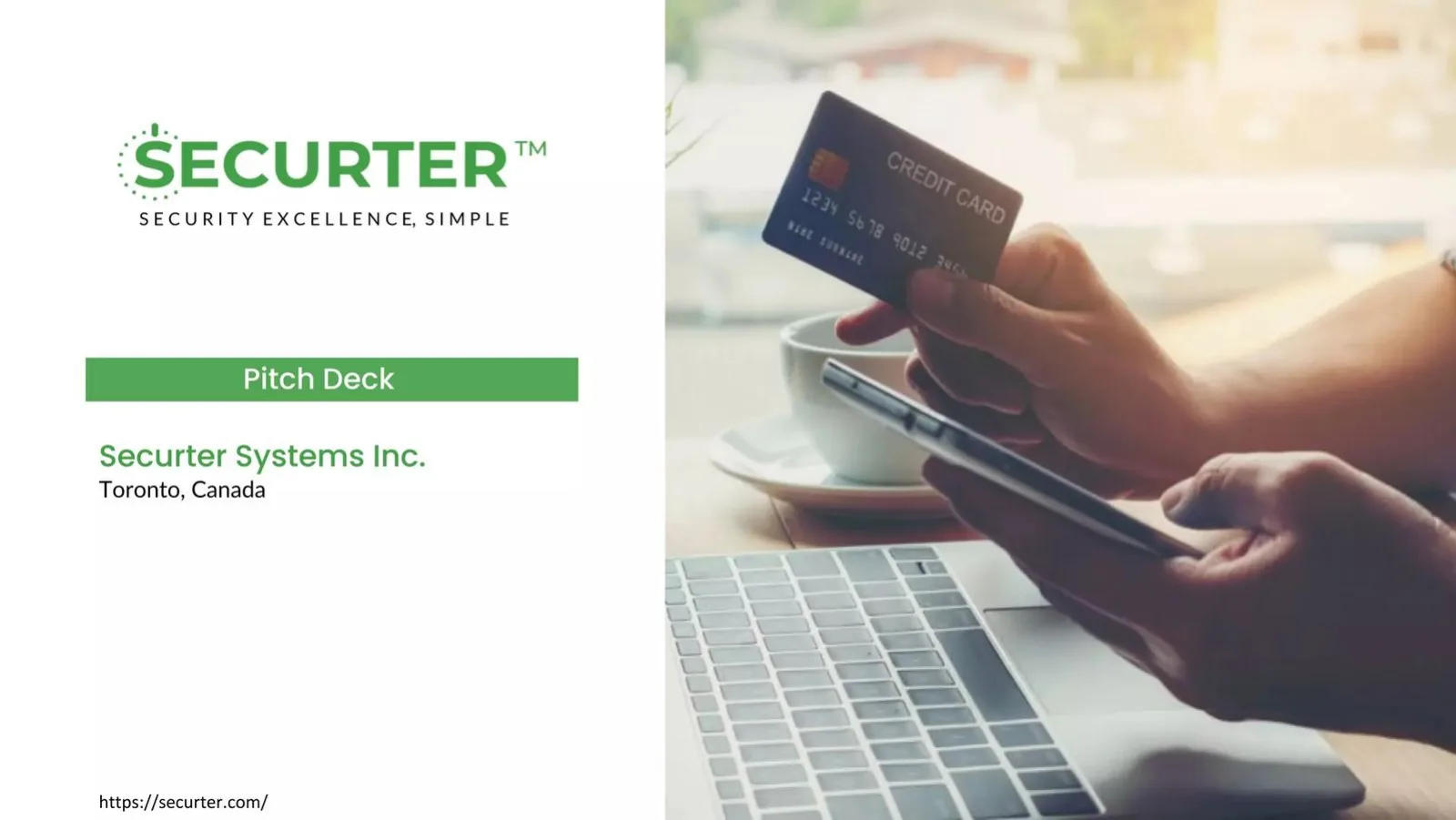 Securter Systems Inc. pitch deck slide