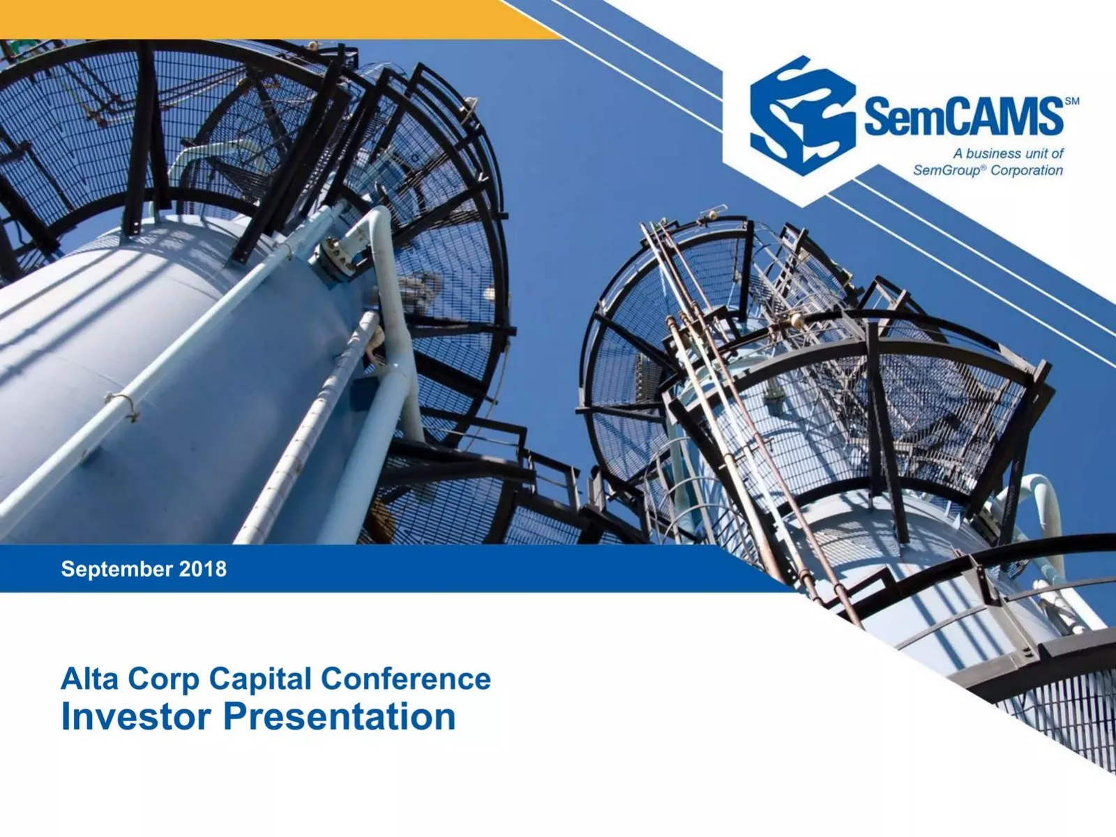 SemCAMS (a business unit of SemGroup Corporation) pitch deck slide