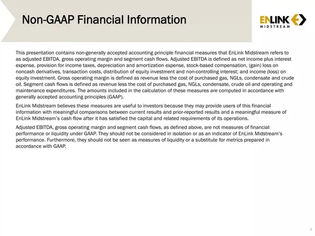 Disclaimer slide 3 from EnLink Midstream