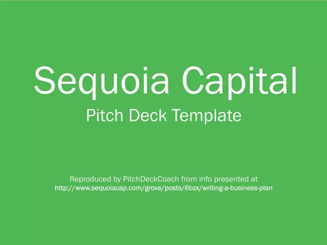 Sequoia Capital (Template) pitch deck cover