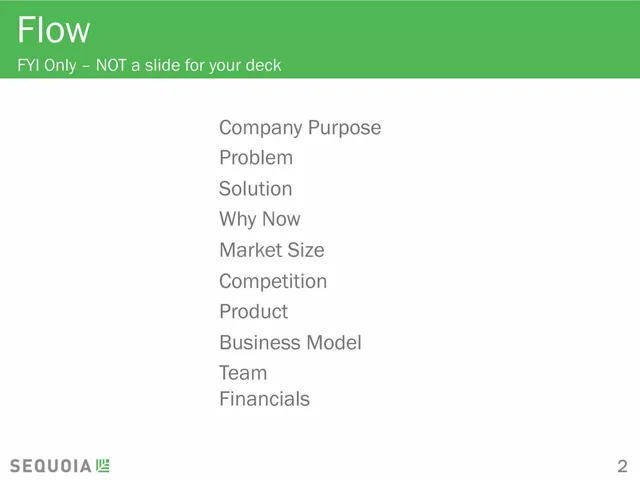 Agenda / contents slide 2 from Sequoia Capital (Template)