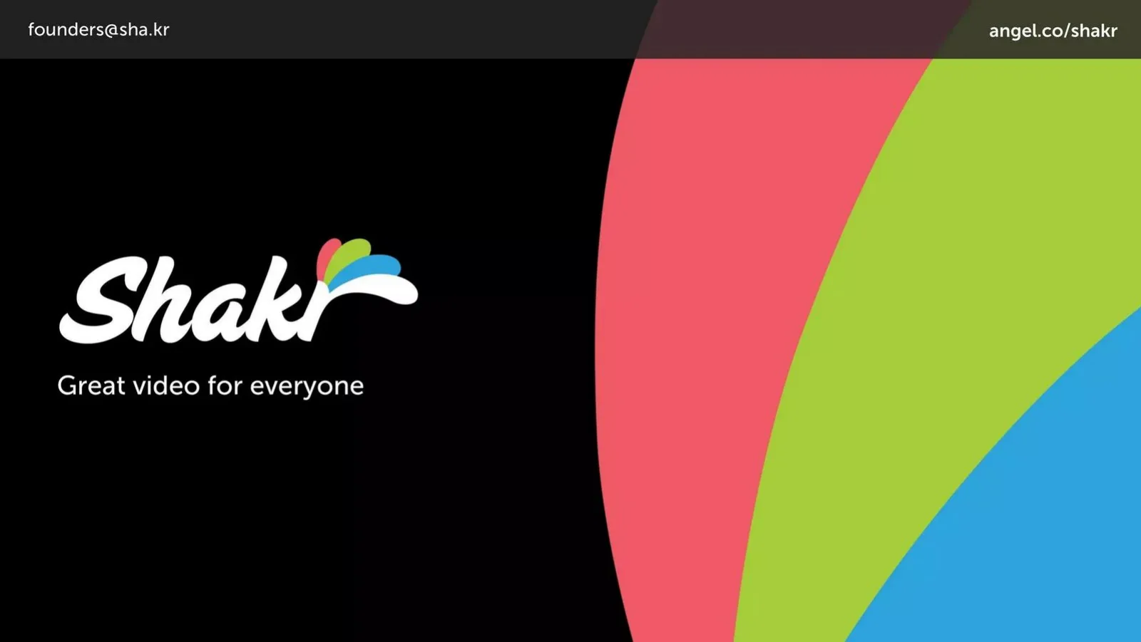 Shakr pitch deck slide