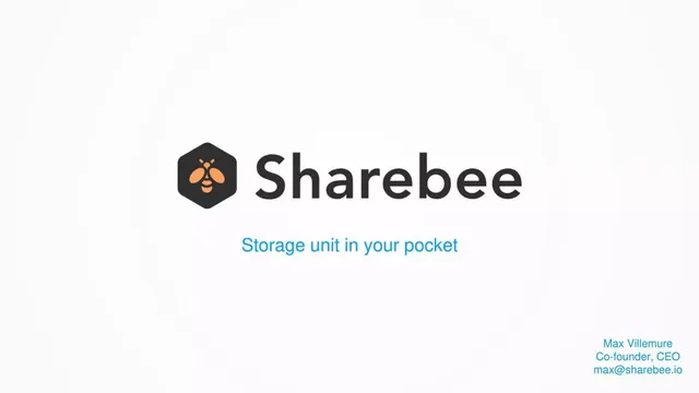 Sharebee pitch deck cover