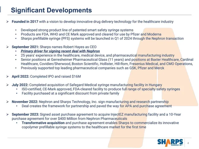 Traction slide 4 from Sharps Technology, Inc.