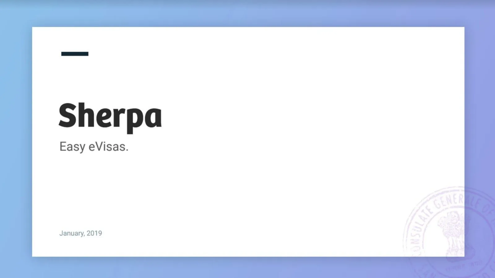 Sherpa pitch deck slide