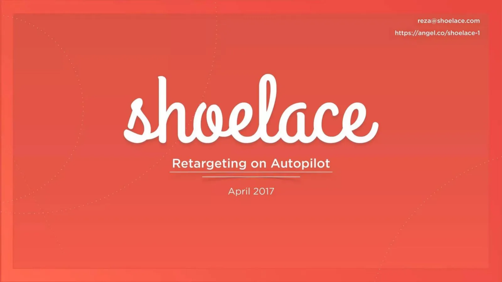 Shoelace pitch deck slide