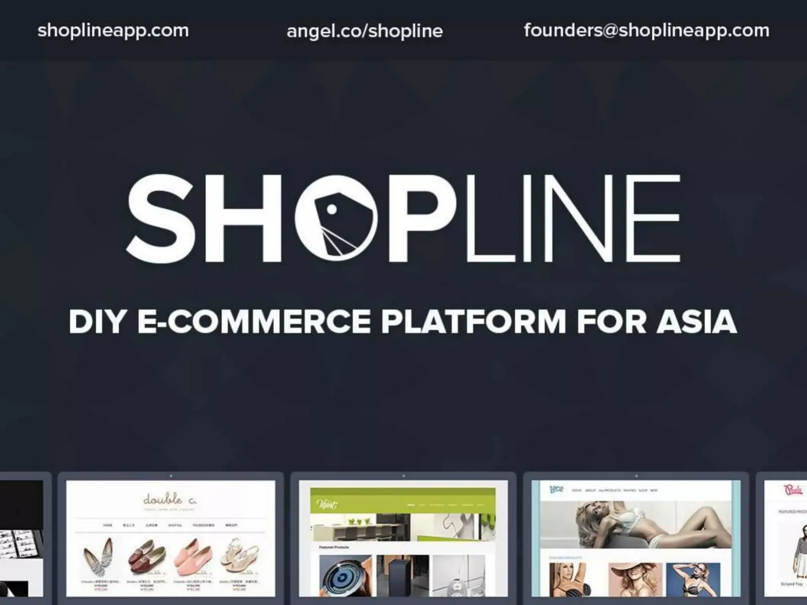 Shopline pitch deck slide