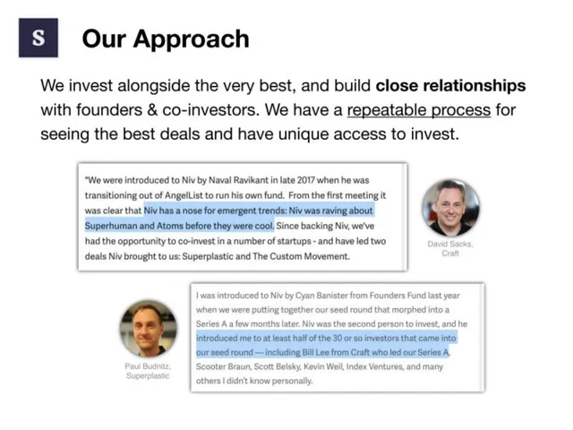 Reviews / testimonials / feedback slide 8 from Shrug Capital IV