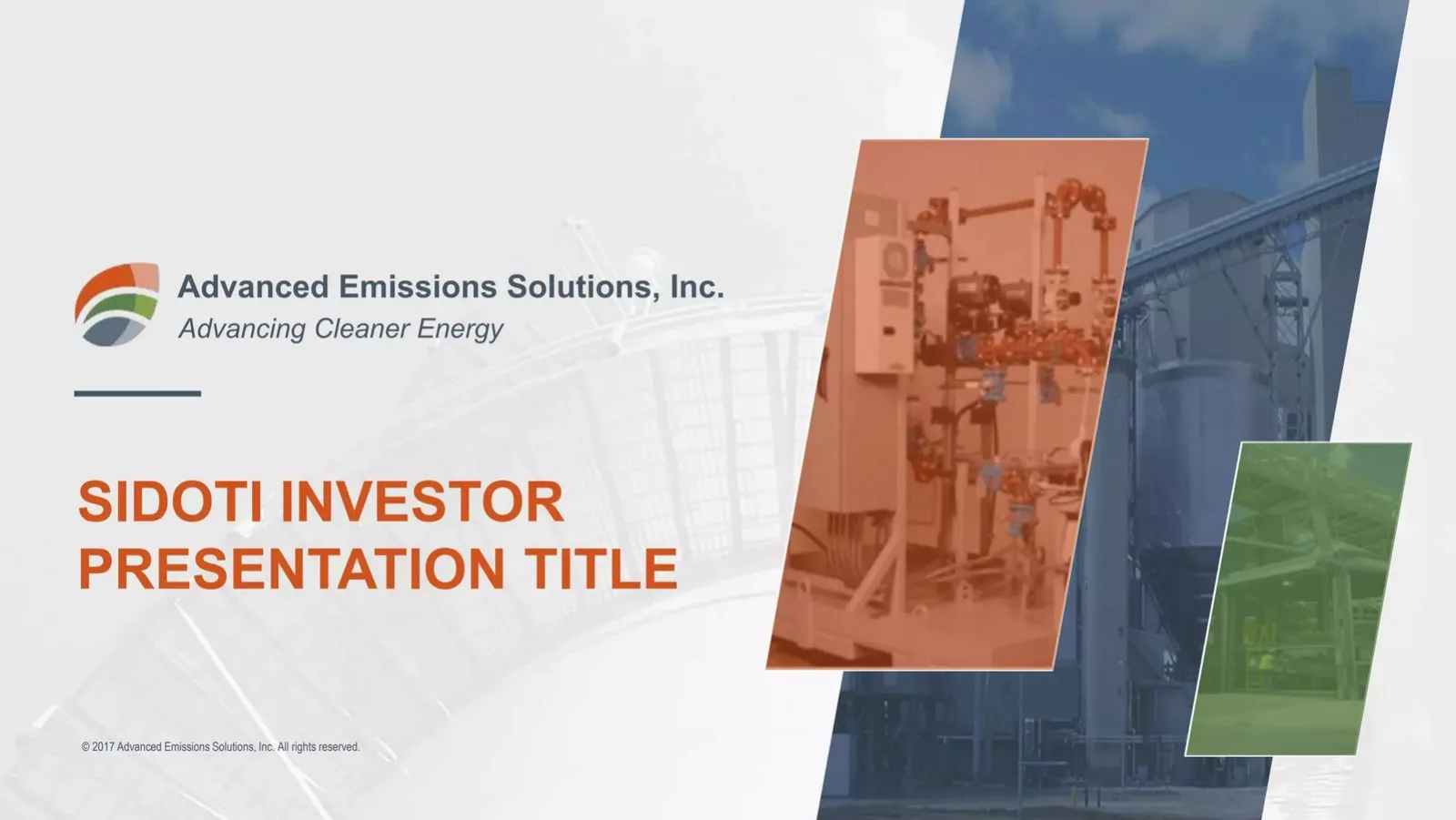 Advanced Emissions Solutions, Inc. (ADES) pitch deck slide