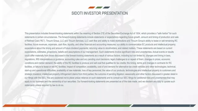 Disclaimer slide 2 from Advanced Emissions Solutions, Inc. (ADES)