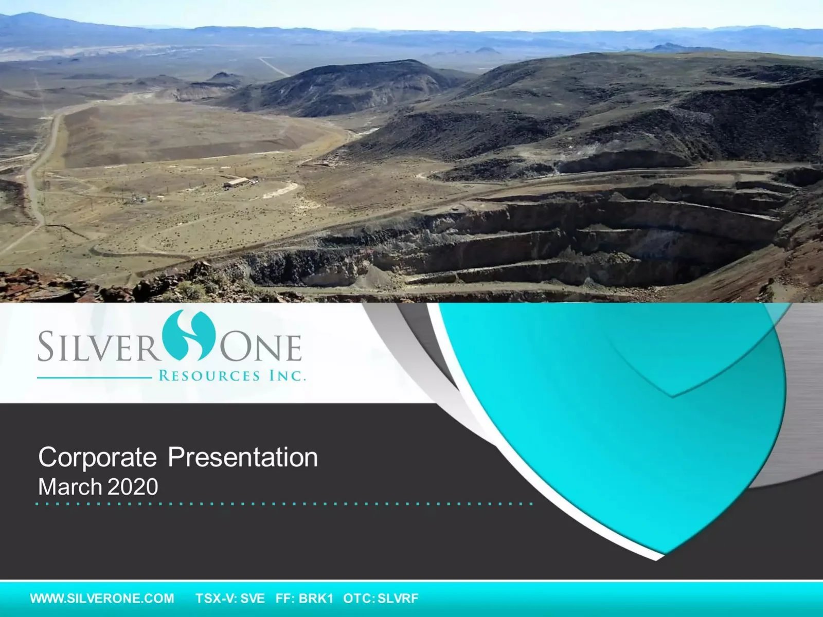 Silver One Resources pitch deck slide