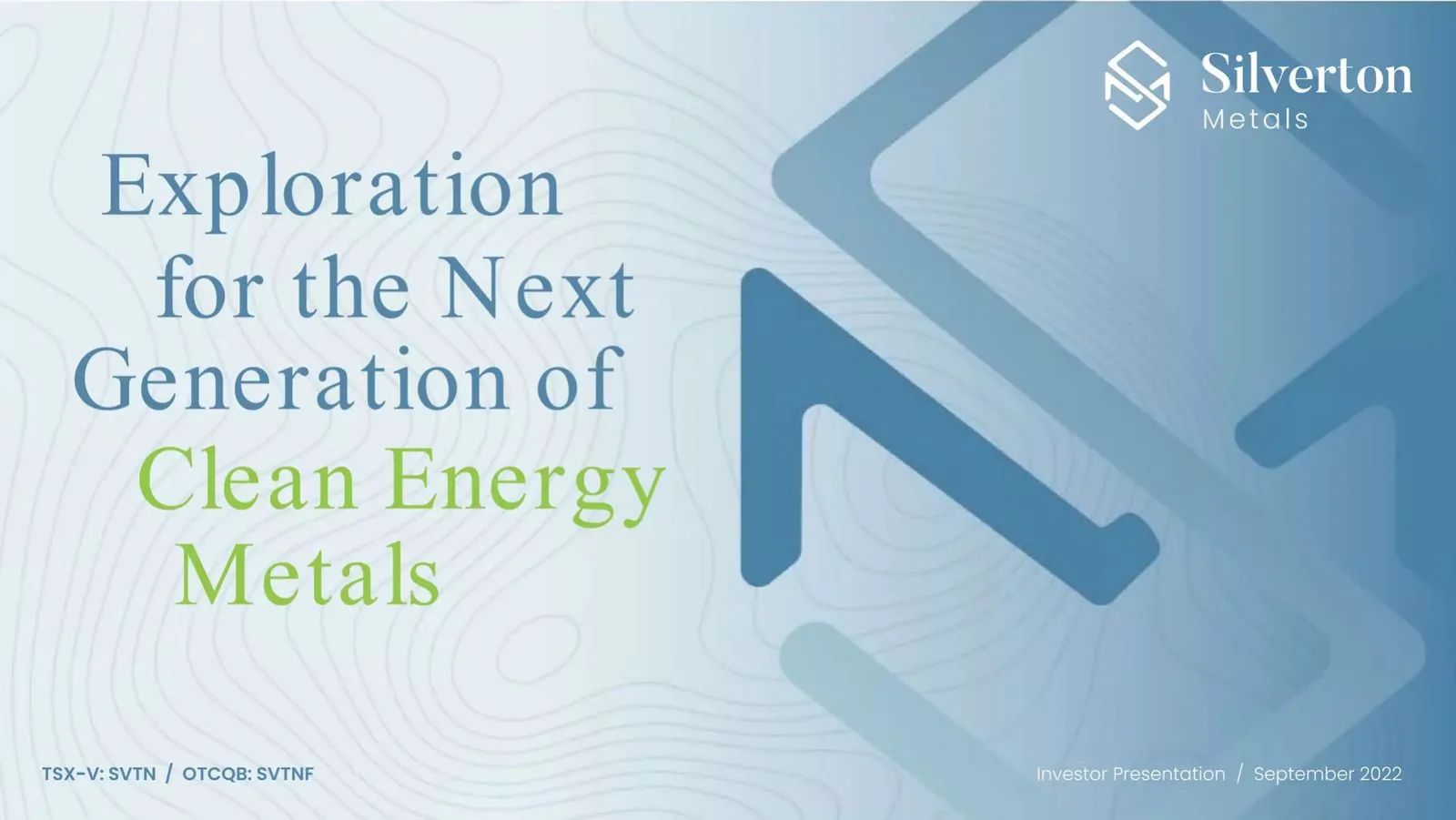 Silverton Metals pitch deck slide