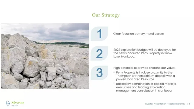 Roadmap slide 5 from Silverton Metals