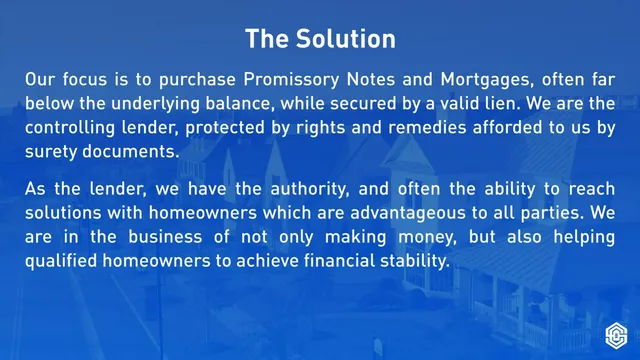 Product / solution slide 5 from Silverwood Capital Fund I