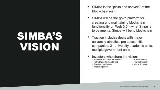 Vision slide 7 from SIMBA Chain