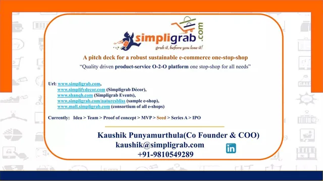 Simpligrab pitch deck cover