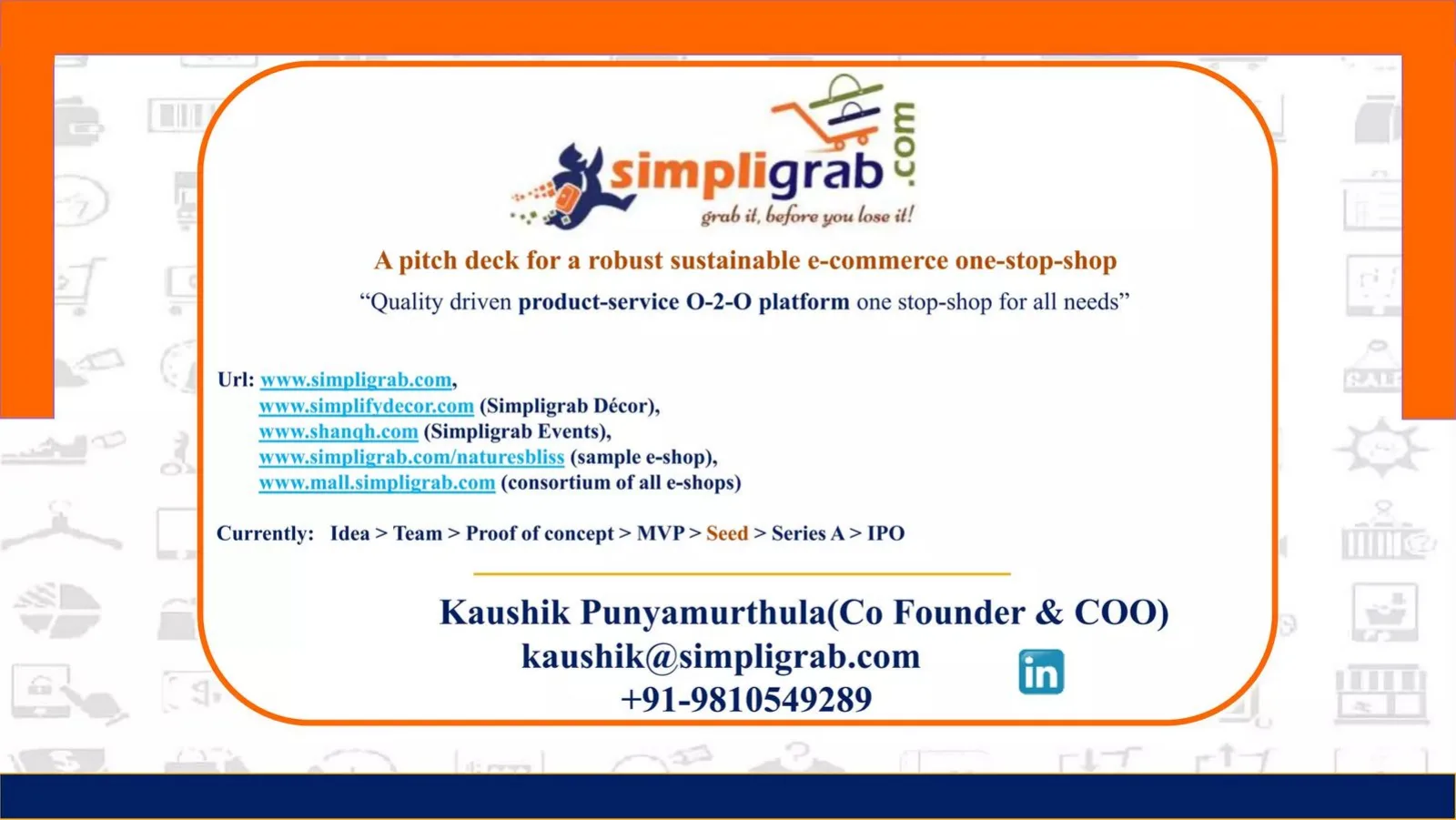 Simpligrab pitch deck slide