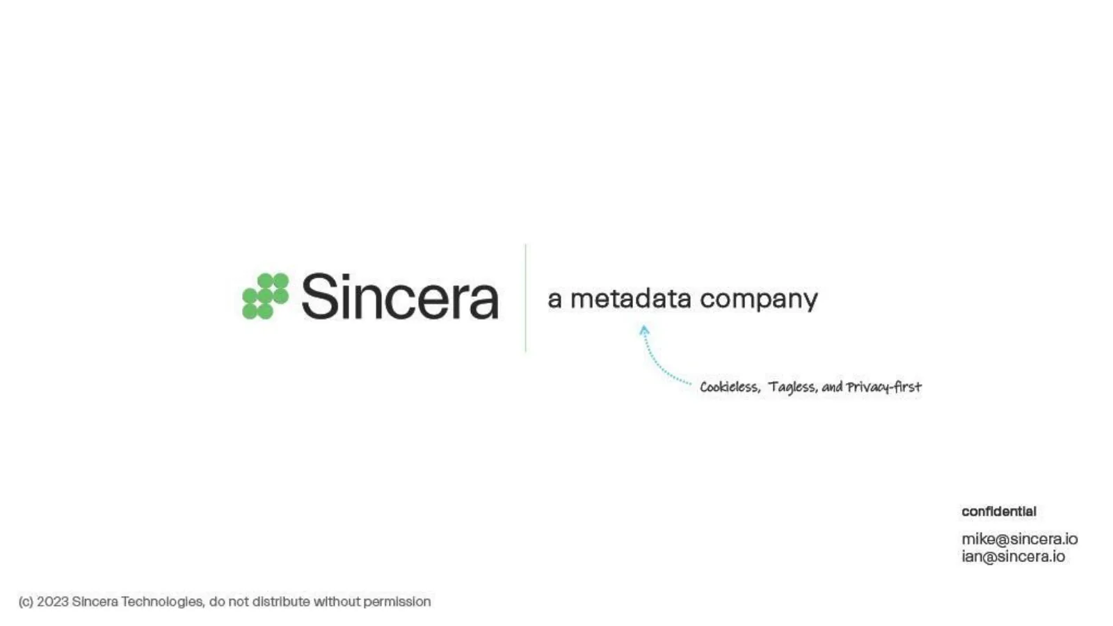Sincera pitch deck slide