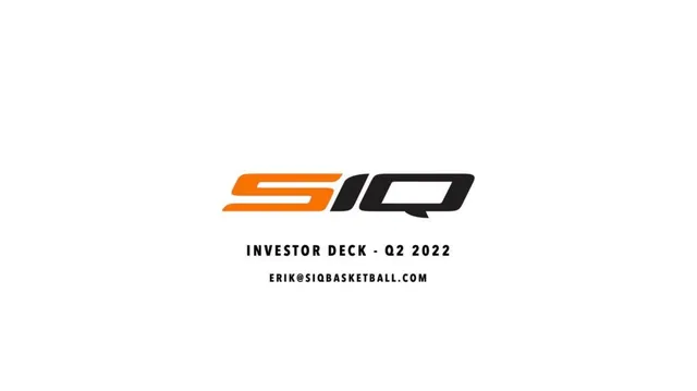 SIQ Basketball pitch deck cover