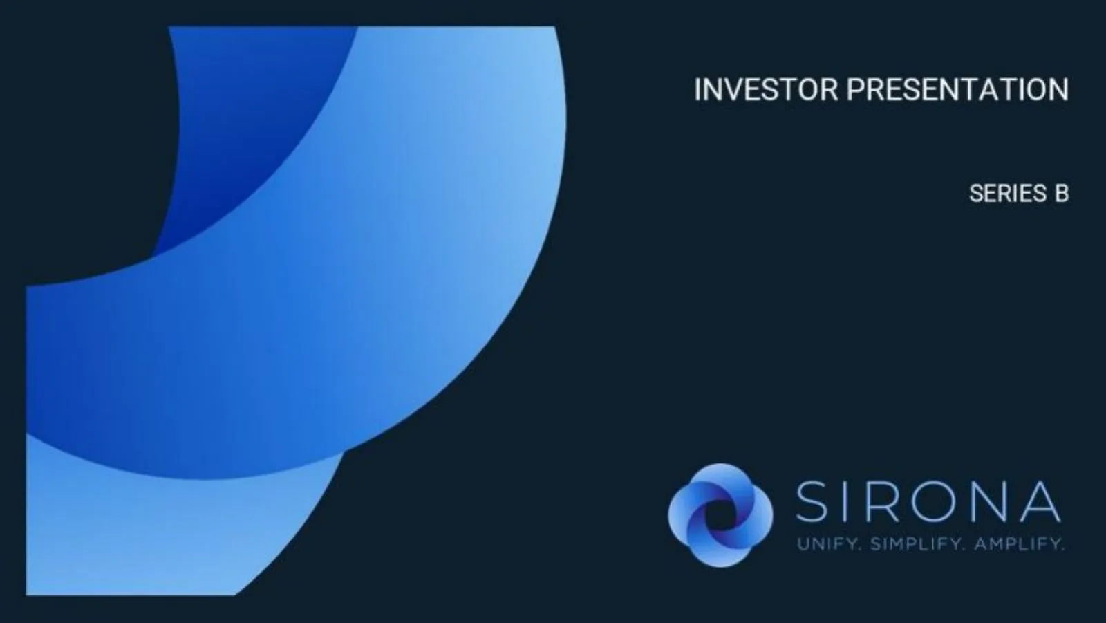 Sirona Medical pitch deck slide