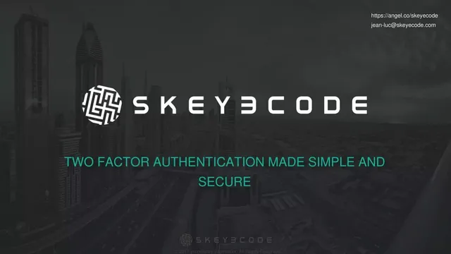 Skeyecode pitch deck cover